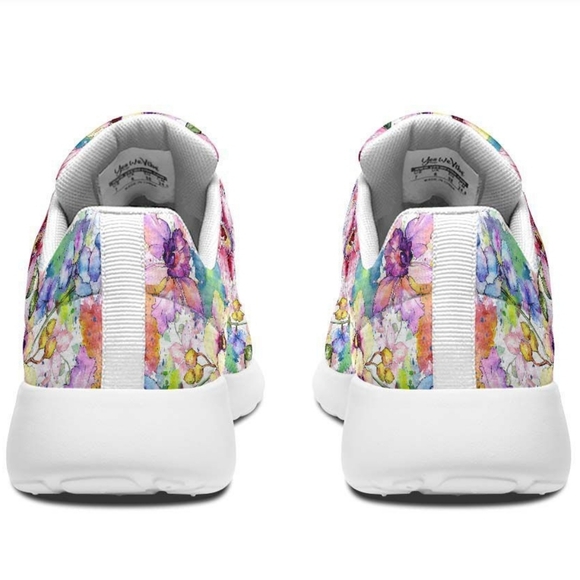 NWT Yes VIBES Watercolor Flowers Sneakers Size 8 - Picture 5 of 16